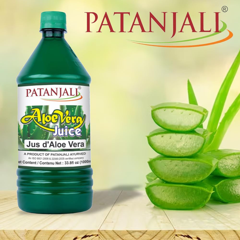 Patanjali Aloevera Fibre Juice, 1L, Bottle