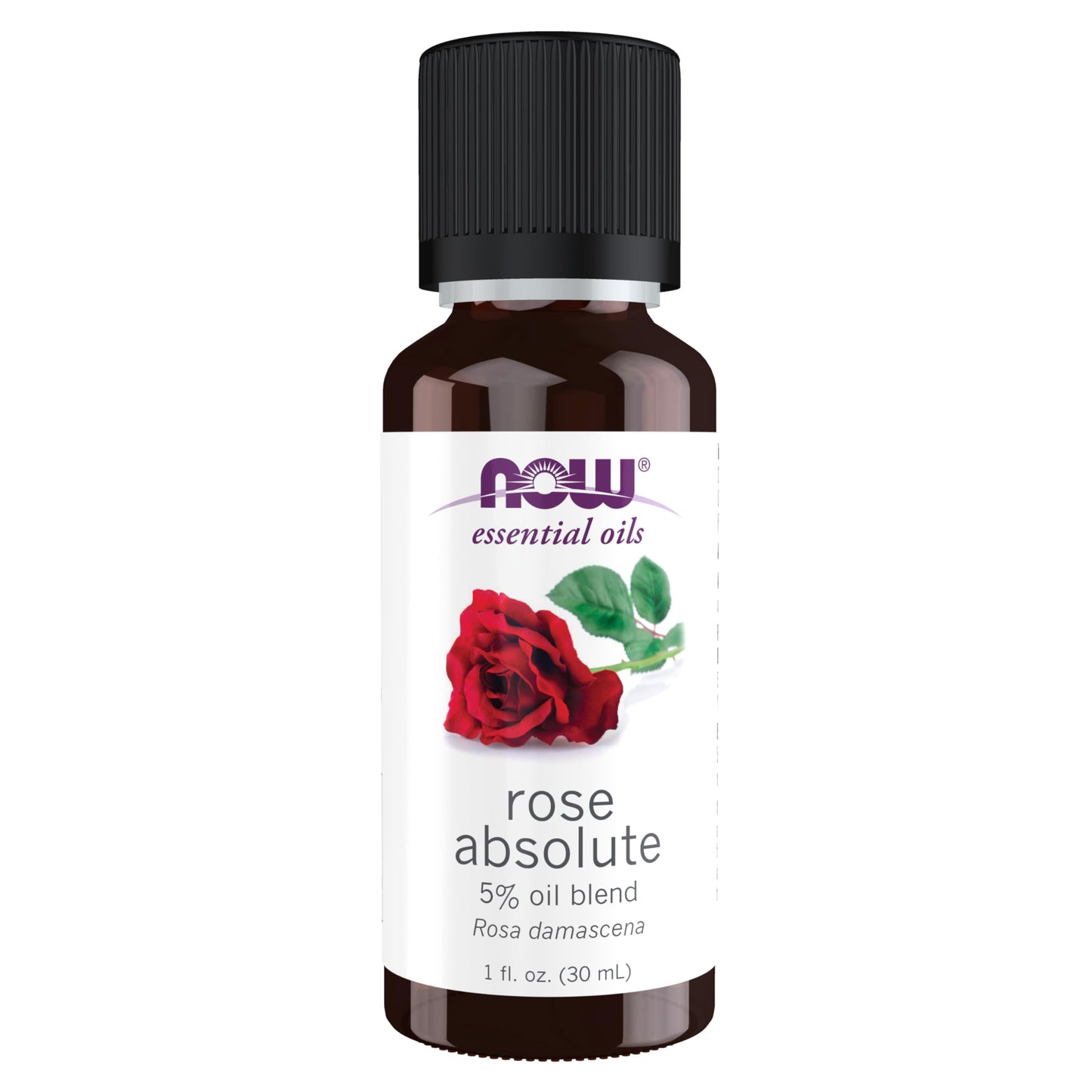 Now Essential Oils, Rose Absolute, 5% Blend Of Pure Rose Absolute Oil In Pure Jojoba Oil, Romantic Aromatherapy Scent, Vegan, Child Resistant Cap, 1-Ounce