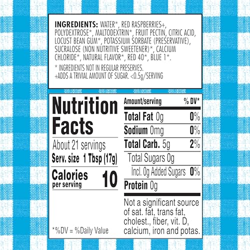 Smuckers Sugar Free Red Raspberry Preserves, 12.75 Ounces