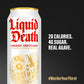 Liquid Death, Cherry Obituary Sparkling Water, 8-Pack (King Size 19.2Oz Cans), Cherry Flavored Sparkling Beverage Sweetened With