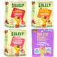 SOLELY Organic Fruit Gummies Variety Pack, Mango, Mango & Orange, Mango & Guaba, Mango & Passion Fruit, Total 4 Packs, LIVEBEAR 
