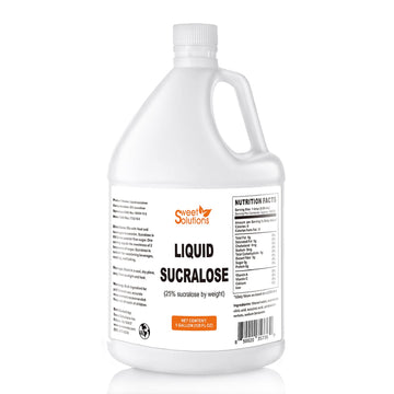 Concentrated Liquid Sucralose Sweetener, 25% Concentrated Sugar Alternative, 1 Gallon. Bulk for Drinks, Food, and Pastries, Zero