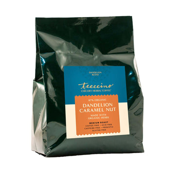 Teeccino Dandelion Caramel Nut Herbal Coffee - Caffeine-Free, Gluten-Free, Medium Roast, 5 lb