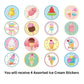 Joy Cone Ice Cream Cones - Gift Packs With 4 BONUS Ice Cream Stickers By Lyzas Sweets &  (Pack of 2  Mini Cups (42ct.))