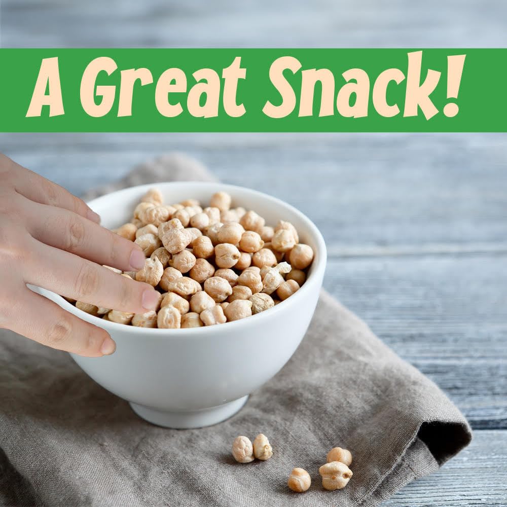 Sincerely Nuts Roasted and Unsalted Chickpeas (1 LB) Plant-Based Protein-Garbanzo Beans-Great Snack or Side Dish Alternative-Veg