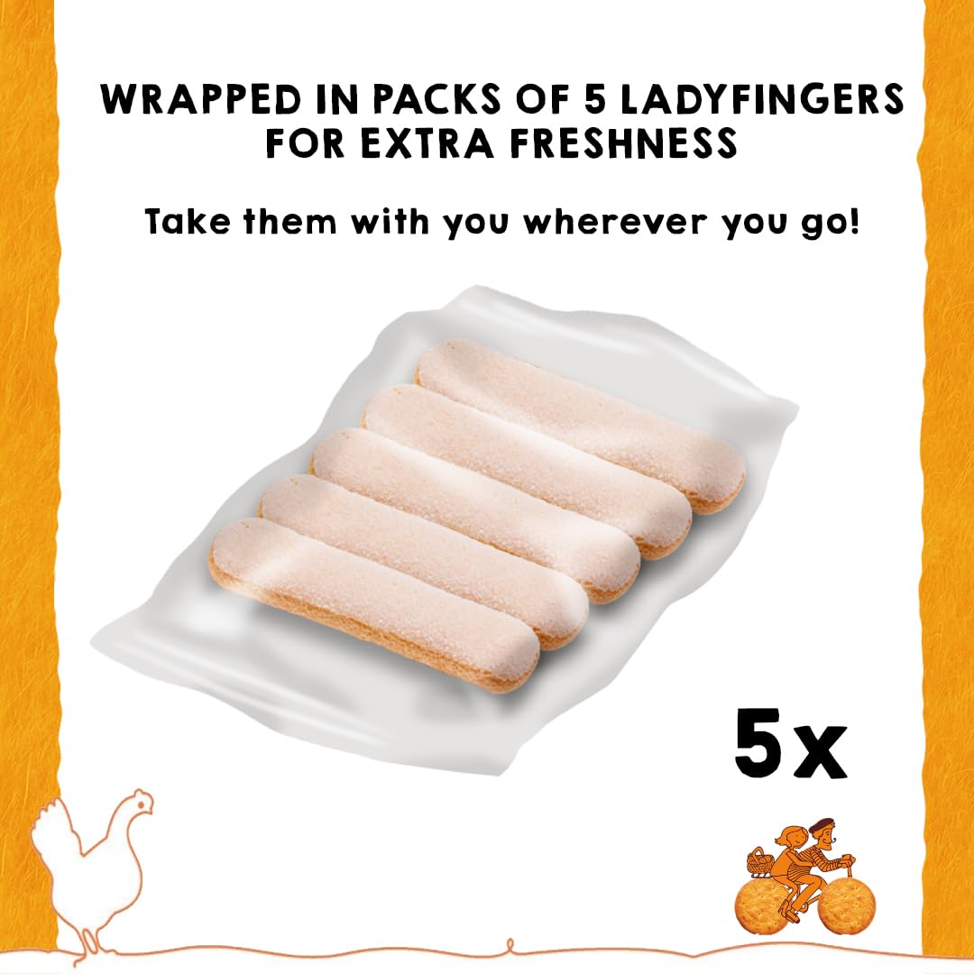 St Michel Traditional 30 Ladyfingers Made In France Biscuits For Tiramisu Pack Of 2 (4.41Oz Each) Non-Gmo Ladyfingers All Natura