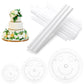 Grevosea Cake Dowel, Cake Dowels For Tiered Cakes Plastic Cake Support Rods, White Cake Stand Sticks With 3Pcs Cake Boards - For