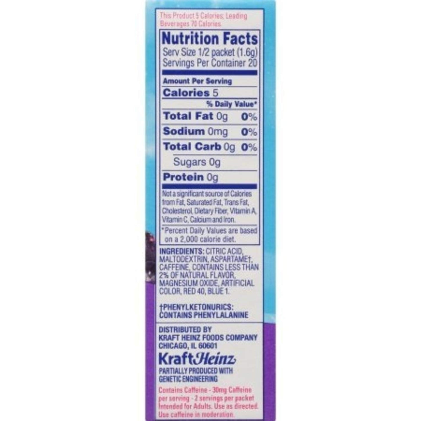 Crystal Light On-the-Go Energy Drink Mix, Sugar-Free G , Caffeinated, 1.1 oz, 10 ct (Pack of 8)