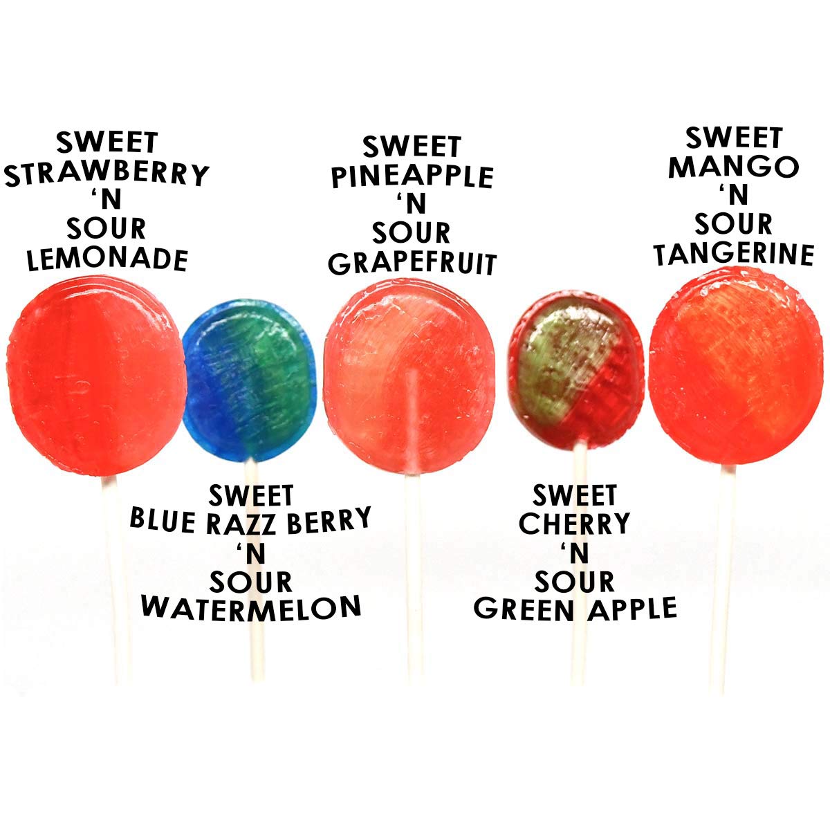 Charms Sweet And Sour Pops, In 5 Assorted Sweet/Sour Flavors, 0.6 Ounce (Pack Of 48)