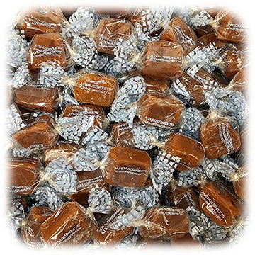 Avenuesweets - Handcrafted Individually Wrapped Soft Caramels - 1 Lb Box - (Sea Salt)