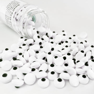 1cm Eyes Candy Eyeballs, Cake, Cupcake, Cookie and DIY Dessert Toppers 130g/4.6oz, Edible Halloween Sprinkles for Cake Decoratin
