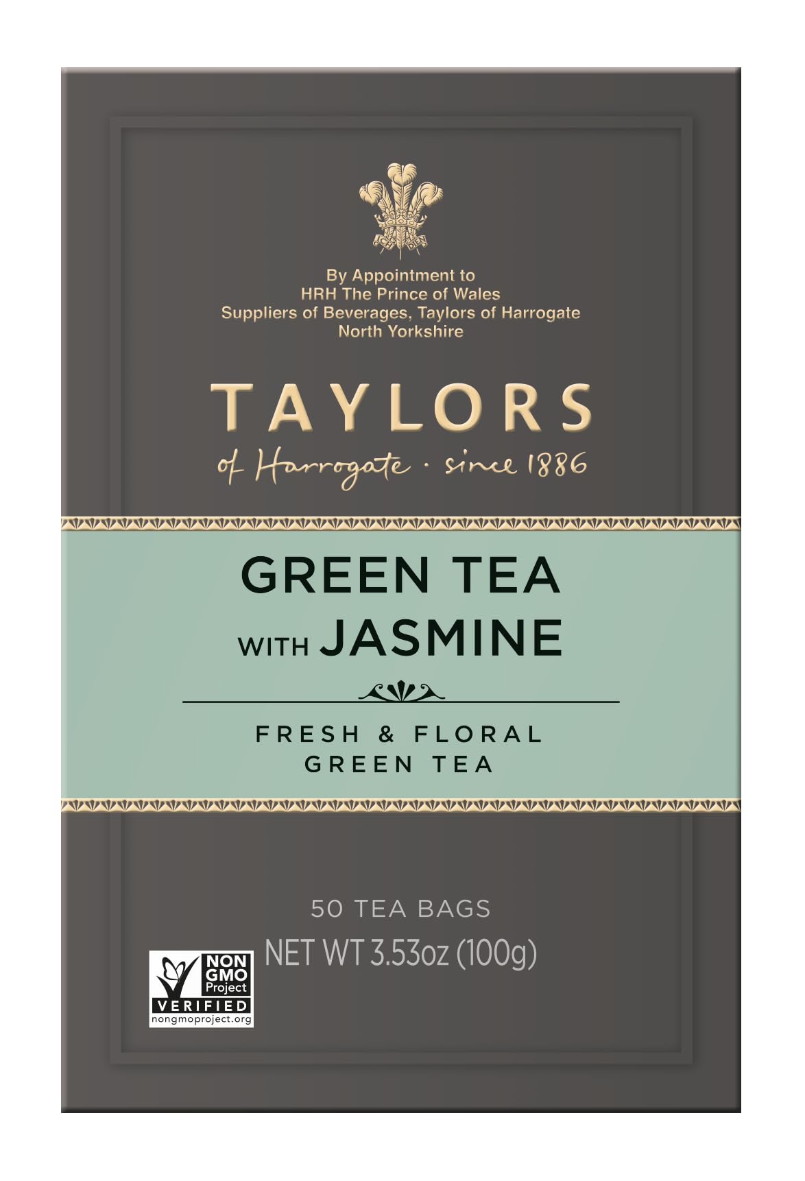 Taylors of Harrogate Green Tea with Jasmine, 50 Teabags, 50 Count