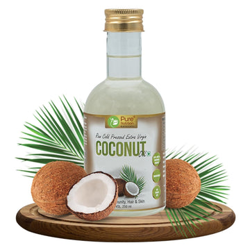 Pure Nutrition Virgin Coconut Oil 250Ml Pet Bottle | Cold Pressed, 100% Pure & Unrefined | Extracted From A1 Grade Coconut Milk 