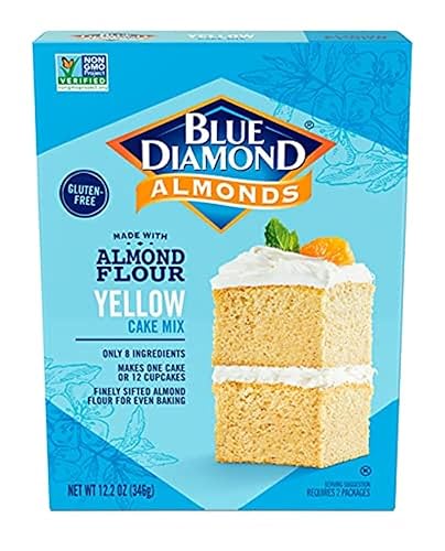 Blue Diamond Almonds Gluten-Free Flour Baking Mix, Yellow Cake, Multicolor, 12.2 Oz