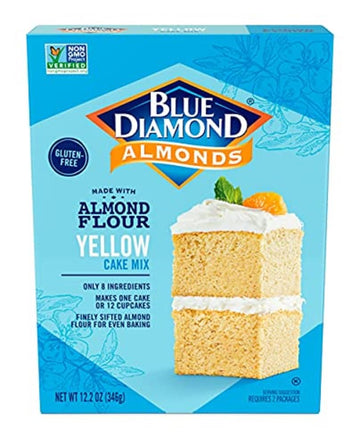 Blue Diamond Almonds Gluten-Free Flour Baking Mix, Yellow Cake, Multicolor, 12.2 Oz