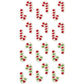 Wilton Mini Candy Cane Edible Cupcake Toppers, Red, Green