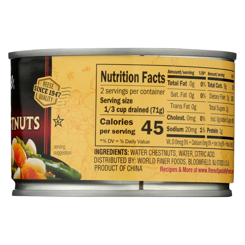 Reese'S Water Chestnuts Diced 8 Oz (Pack Of 3)