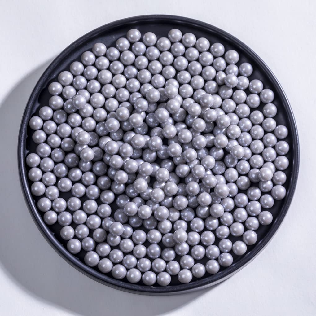 Grey Sprinkles Edible Pearls,Cake Sprinkles 130g 4.6OZ,Cookie Sprinkles,Sugar Pearl, Edible Candy Pearls for Cake Cupcake Decora
