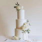 DRWATE Flower Cake Toppers Artificial White Rose Eucalyptus Decorations for Birthday, Wedding, Baby Shower, Boho Party Supplies