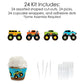 Big Dot of Happiness Monster Truck Cupcake Decoration Kit, Set of 24, Blue, Green, Orange, White, Model BT8111tpk