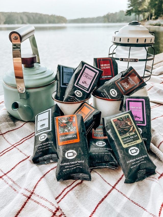 Coffee Beanery Butterscotch Toffee Flavored Coffee, 1-1.75Oz Try Me Size Coffee Sampler, Light-Medium Roast