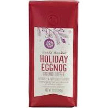 Bulk Coffee Seasonal Holiday Eggnog Ground Coffee, Pack of 2 Bags, 12 oz Each, Limited Edition