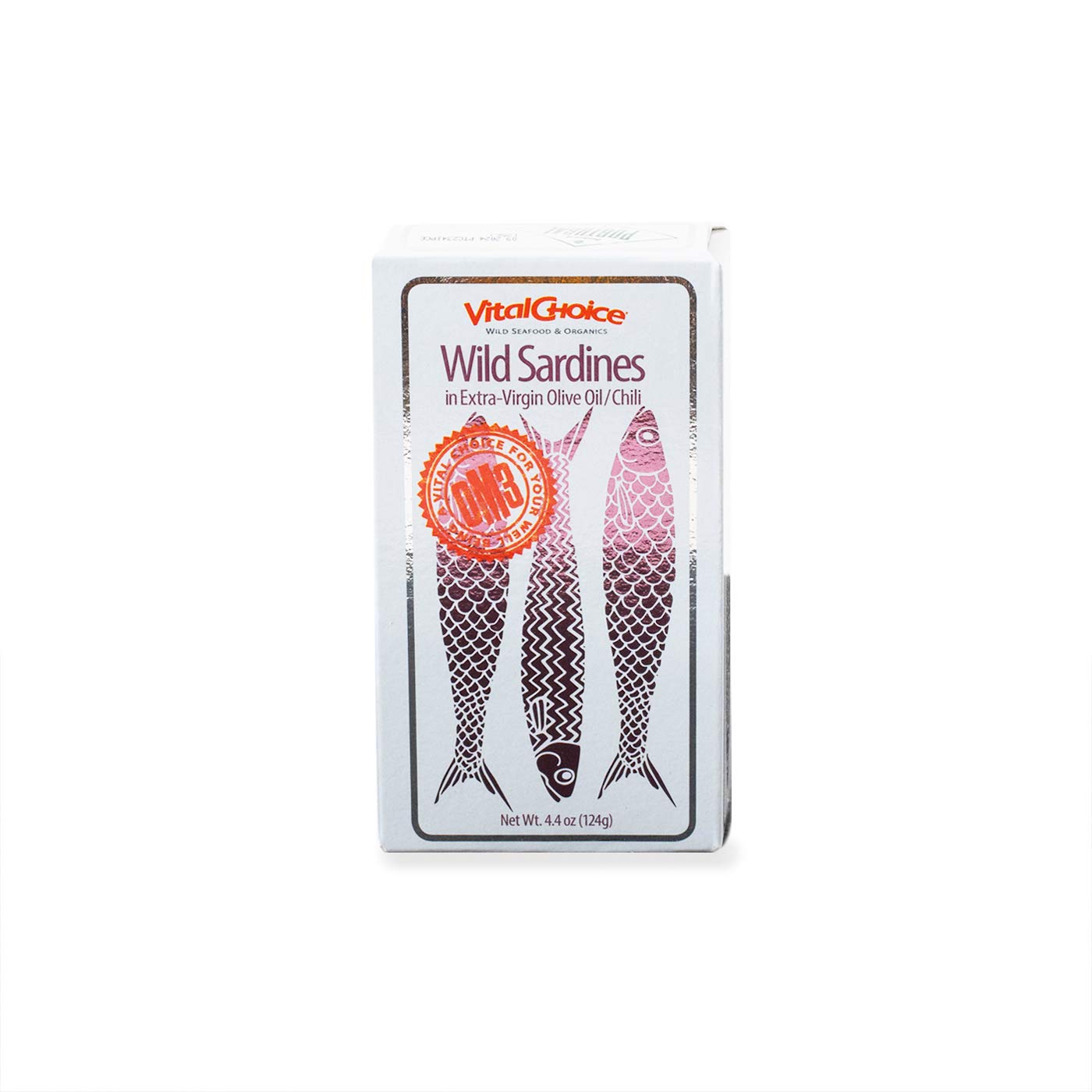 Vital Choice Wild Portuguese Sardines 6-Pack (Spiced With Red Chili, 4.4 Oz (Pack Of 6))