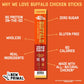 New Primal Buffalo Chicken Sticks, Keto, Gluten Free Healthy Snacks, Sugar Free Low Carb High Protein, Jerky Meat Stick, 9G Prot
