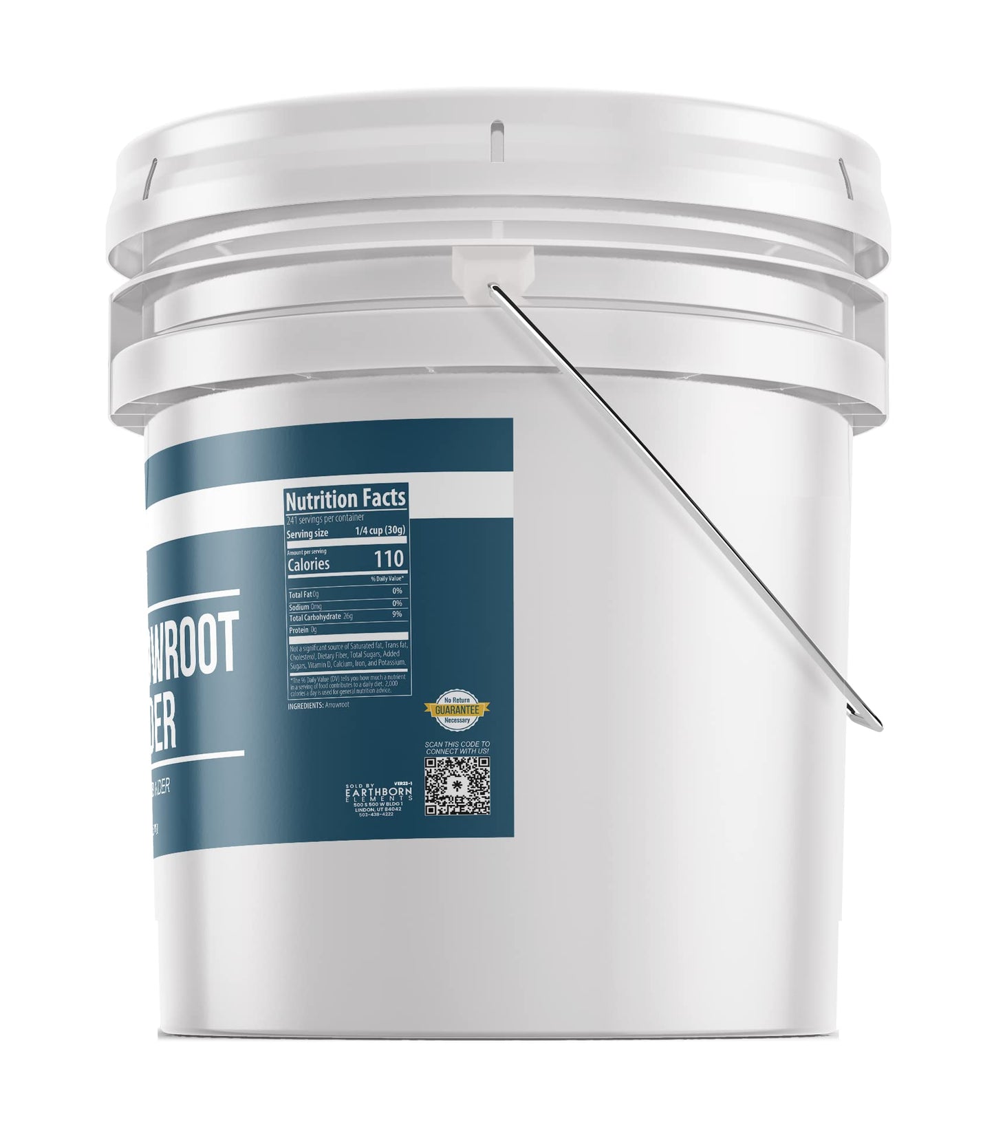 Earthborn Elements Arrowroot Powder 3.5 Gallons, Thickener & Binder, Corn Starch Alternative