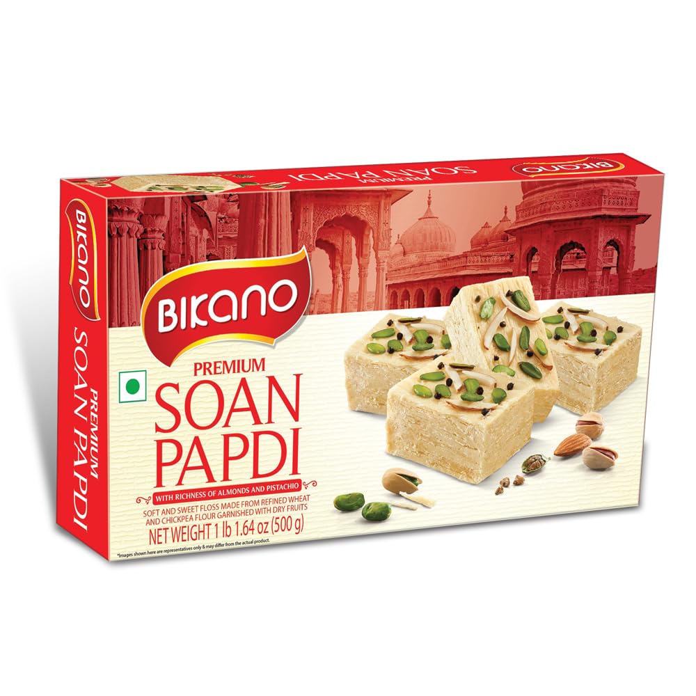 Bikaji Soan Papdi Manbhawan | Soan Halwa | Patisa | Traditional Indian Sweet | Finest Ingredients | Crunchy Almonds & Pistachios