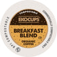 Ekocups Organic Breakfast Blend Coffee Pods - Light Roast  Compostable  Plant-Based & Freshness-Sealed - French Press-Quality Brew - Keurig Compatible  20ct