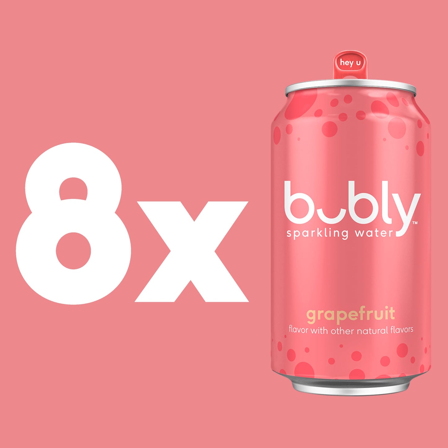 bubly Sparkling Water, Grapefruit, Zero Sugar & Zero Calories, Seltzer Water, 12 Fl Oz Cans (Pack of 8)
