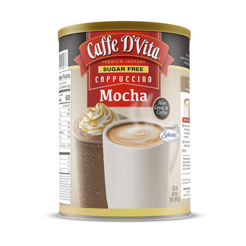 Caffe DVita Sugar Free Mocha Cappuccino Mix, Gluten Free, 32 oz Can