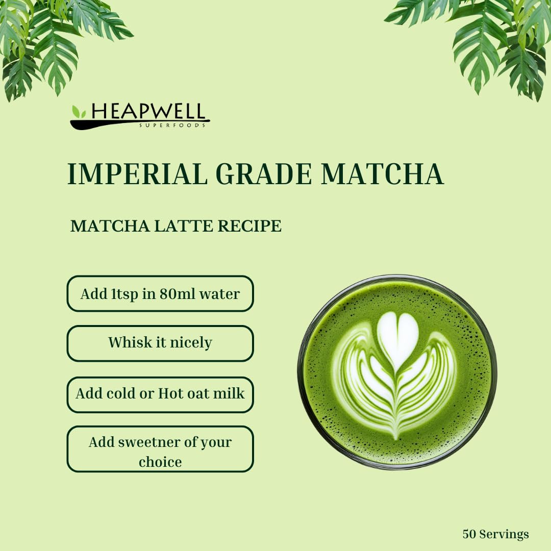Heapwell Matcha Imperial Grade 30G Tin - Japanese Aaa Ceremonial Grade Matcha Powder - First Spring Shade-Grown Leaves, Stone-Mi