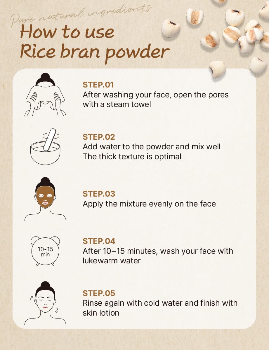 NICE WITCHS Korean Raw Jobs Tears Powder 6oz / 170g - 100% Pure Natural powder, Raw Adlay ?????