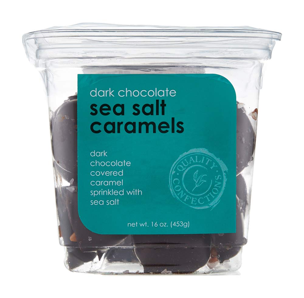 Nassau Candy Dark Chocolate Sea Salt Caramels, 16 Oz