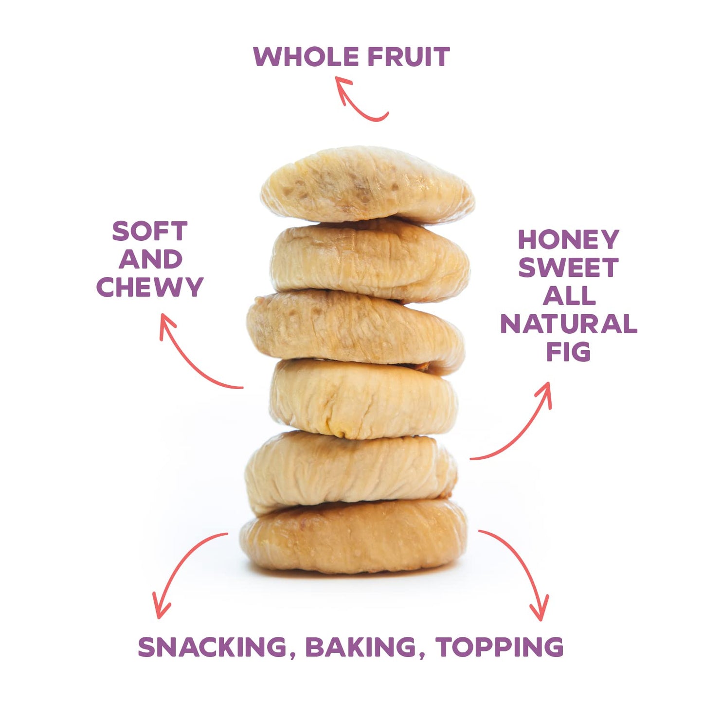 Drybox Organic Dried Turkish Figs, 2 oz per Portion Pack, No Sugar Added, Unsweetened, Non-GMO, 12 Snack Packs