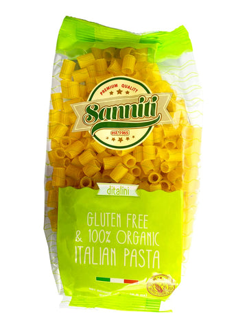 Sanniti Italian Gluten Free European-Kosher Vegan GMO-Free Pasta Made with Corn and Rice, 8.8 oz, Pack of 2 (Ditalini)