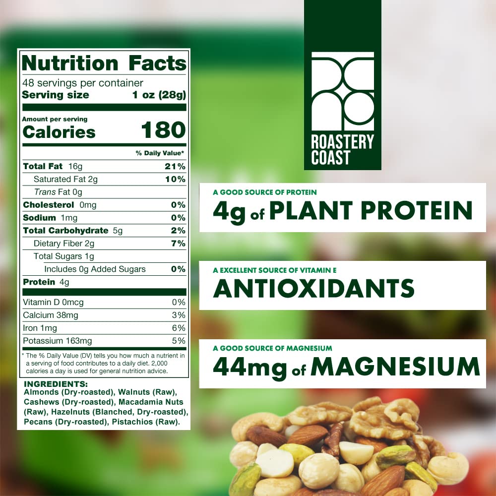 Roastery Coast - Daily Nuts Healthy Mix Bulk | 3 LB Bulk Pouch | Nuts Snack Mix | Deluxe assorted snack | Nut Snacks | Daily Nut