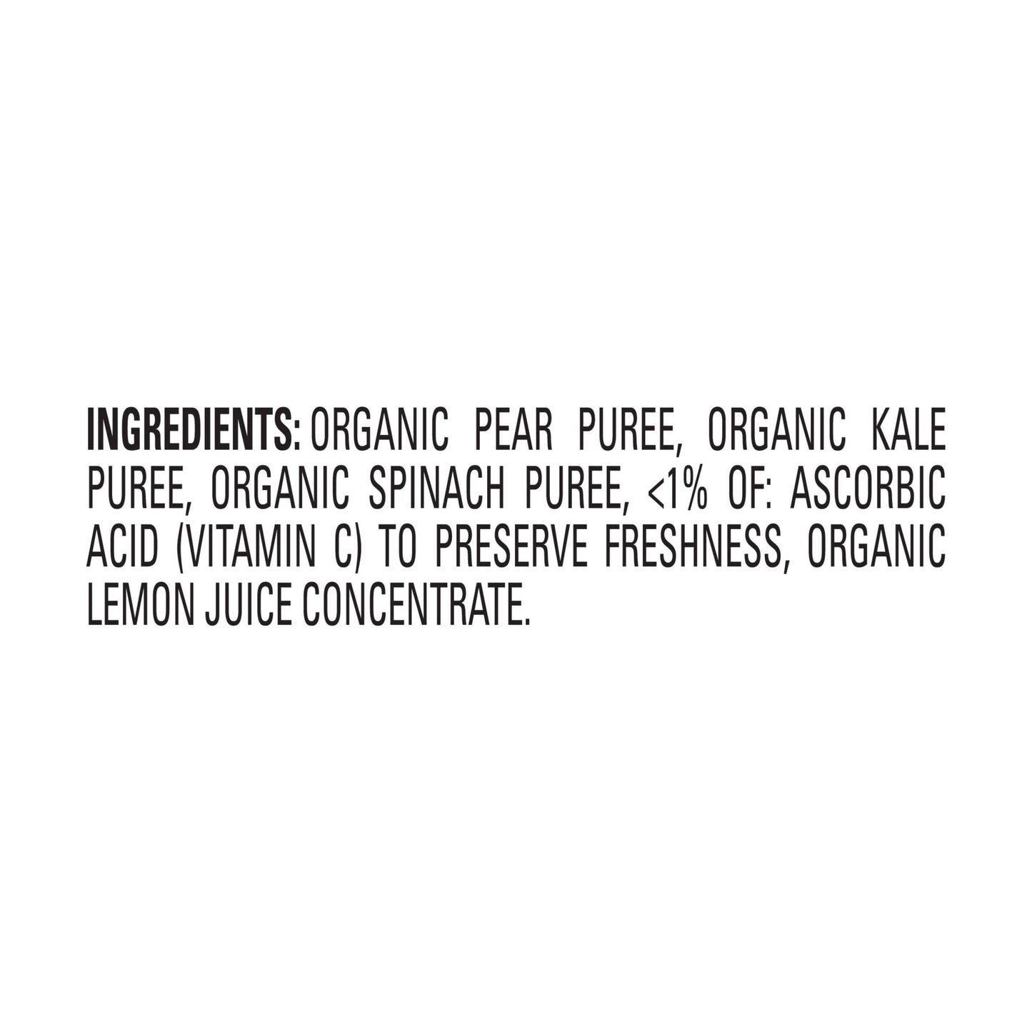 Happy Baby Pears Kale And Spinach Organic Baby Food, 4 Oz Pouch