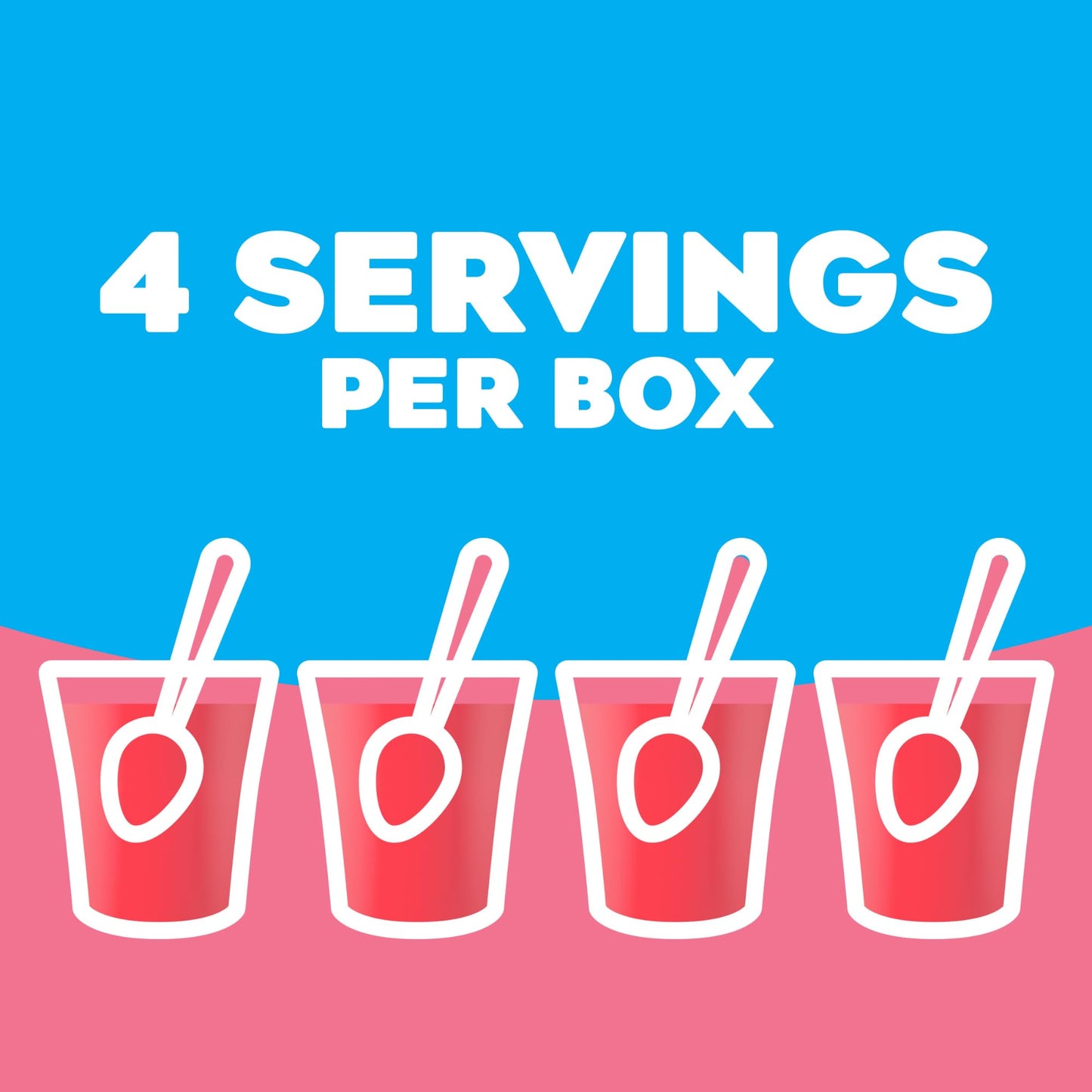 Jell-O Sugar-Free Gelatin Dessert, Strawberry Banana (Pack of 4)