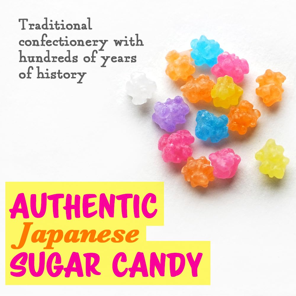 Konpeito  Japanese Star Candy  Assorted Colors & Flavors  Made in Japan  3.5 oz (100g)