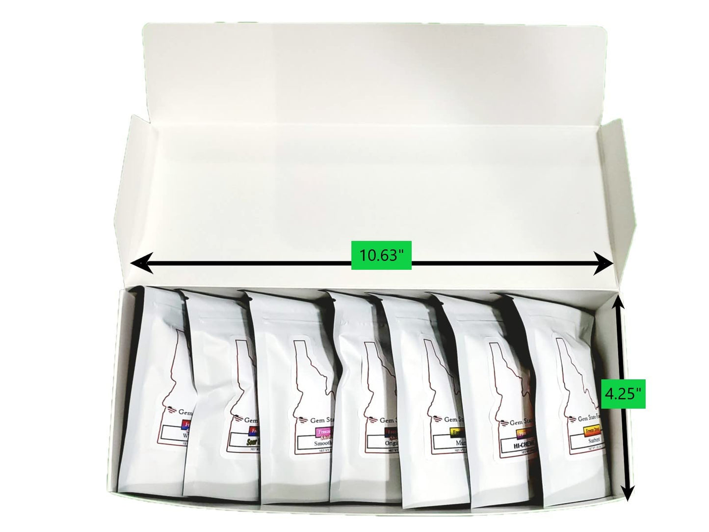 Freeze Dried Candy Variety Pack - 7 Bag Freeze Dried Candy Sampler - Gem State Food - Gift Box - Freeze Dried Skiddles, Lemonhea