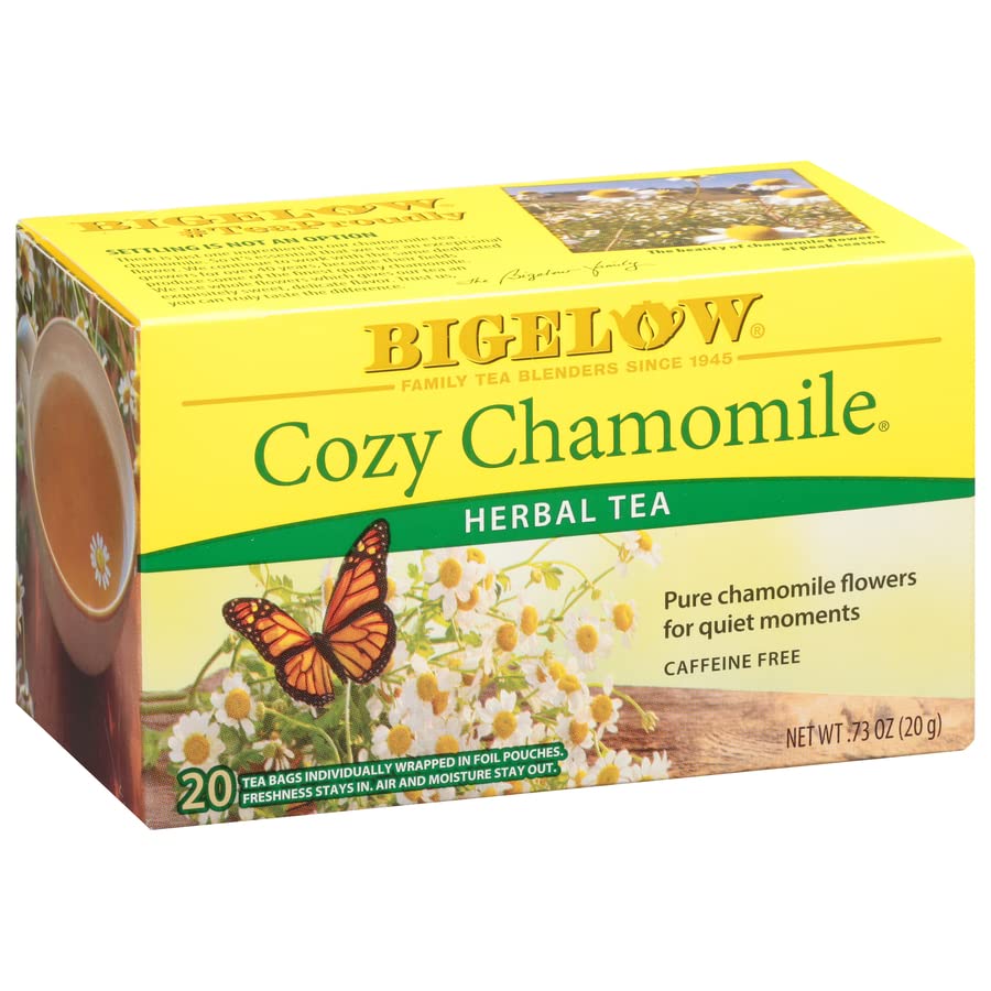 Bigelow Tea Cozy Chamomile Herbal Tea, Caffeine Free, 20 Count (Pack of 6), Model 072310000414