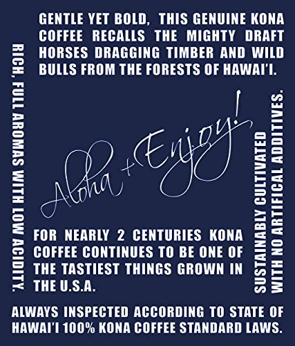 Blue Horse 100% Kona Coffee Pods, Medium Roast, 10ct Single Serve, Compatible with K Cups 2.0, Farm Fresh, Authentic Arabica Bea