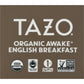 Tazo Organic Awake English Breakfast Black Tea, Black Tea With Caffeine, 16 Total Bags