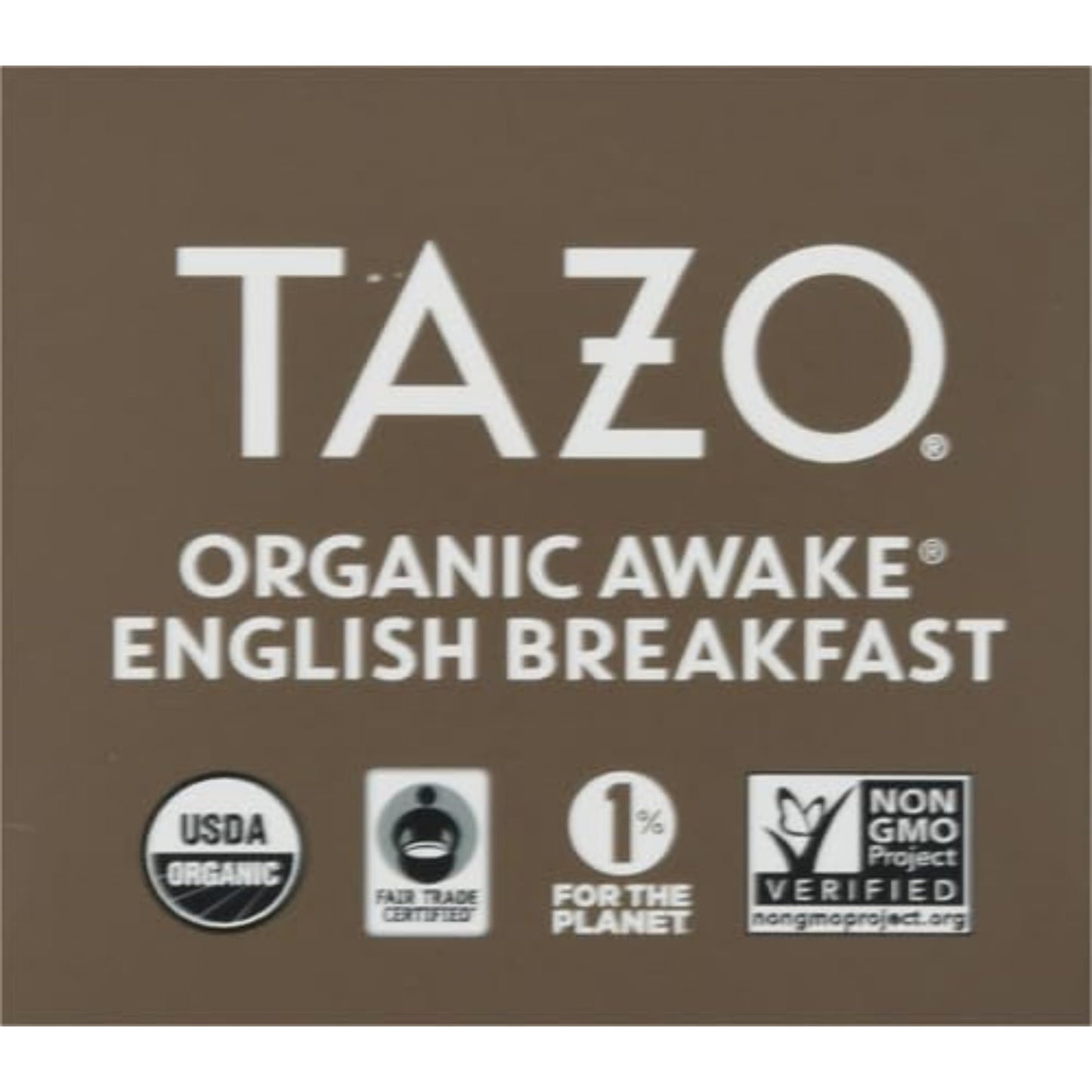 Tazo Organic Awake English Breakfast Black Tea, Black Tea With Caffeine, 16 Total Bags
