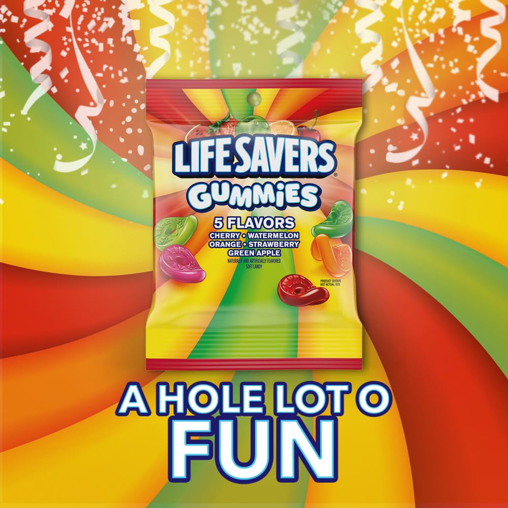 LIFE SAVERS Gummies 5 Flavors Gummy Candy Bulk Pack of 12  4.6 Oz Bags
