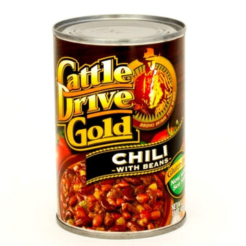 Cattle Drive Gold Beef Chili with Beans  15 Ounce (Pack of 8)