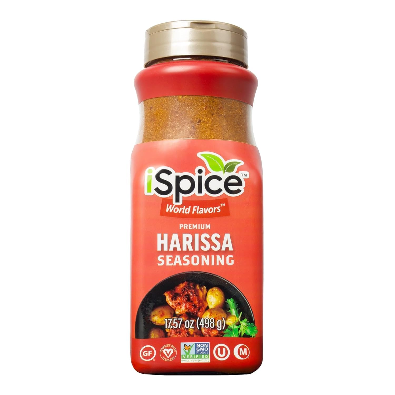 iSpice Blend | Harissa Seasoning | 17.57 oz | Mixed Spice & Seasoning | Bulk Size | Halal | Kosher (Harissa)